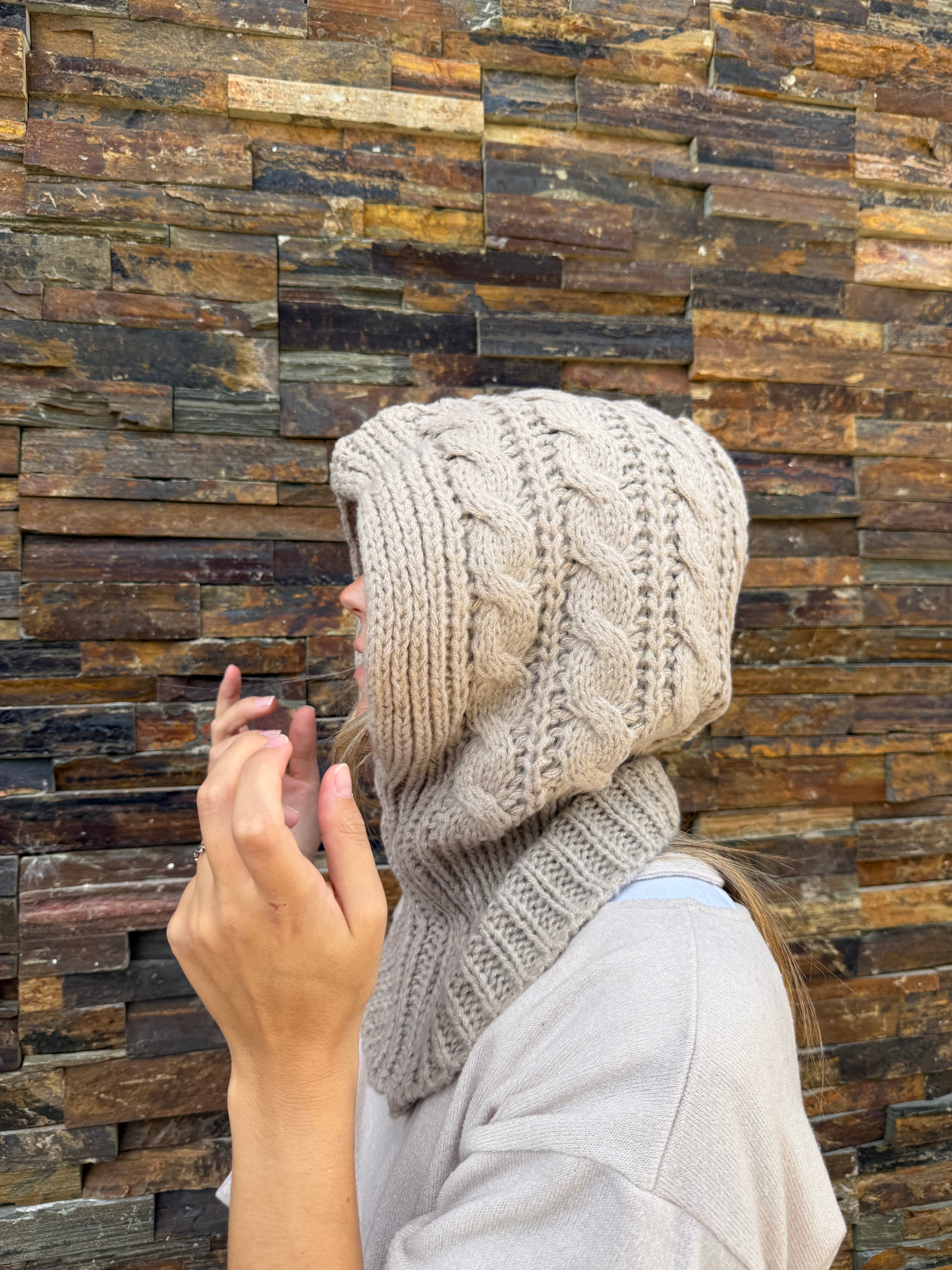Balaclava ochos beige