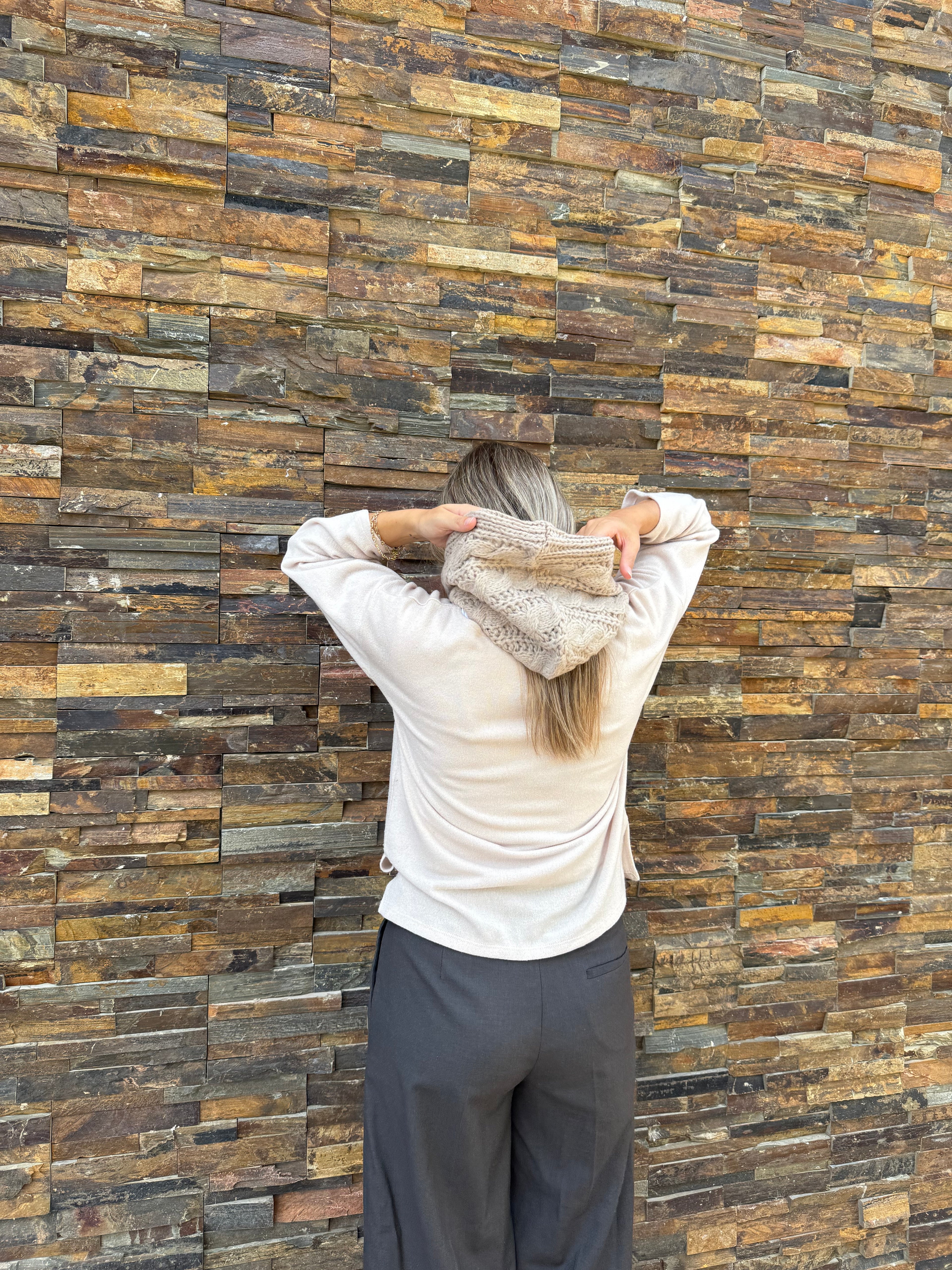 Balaclava ochos beige