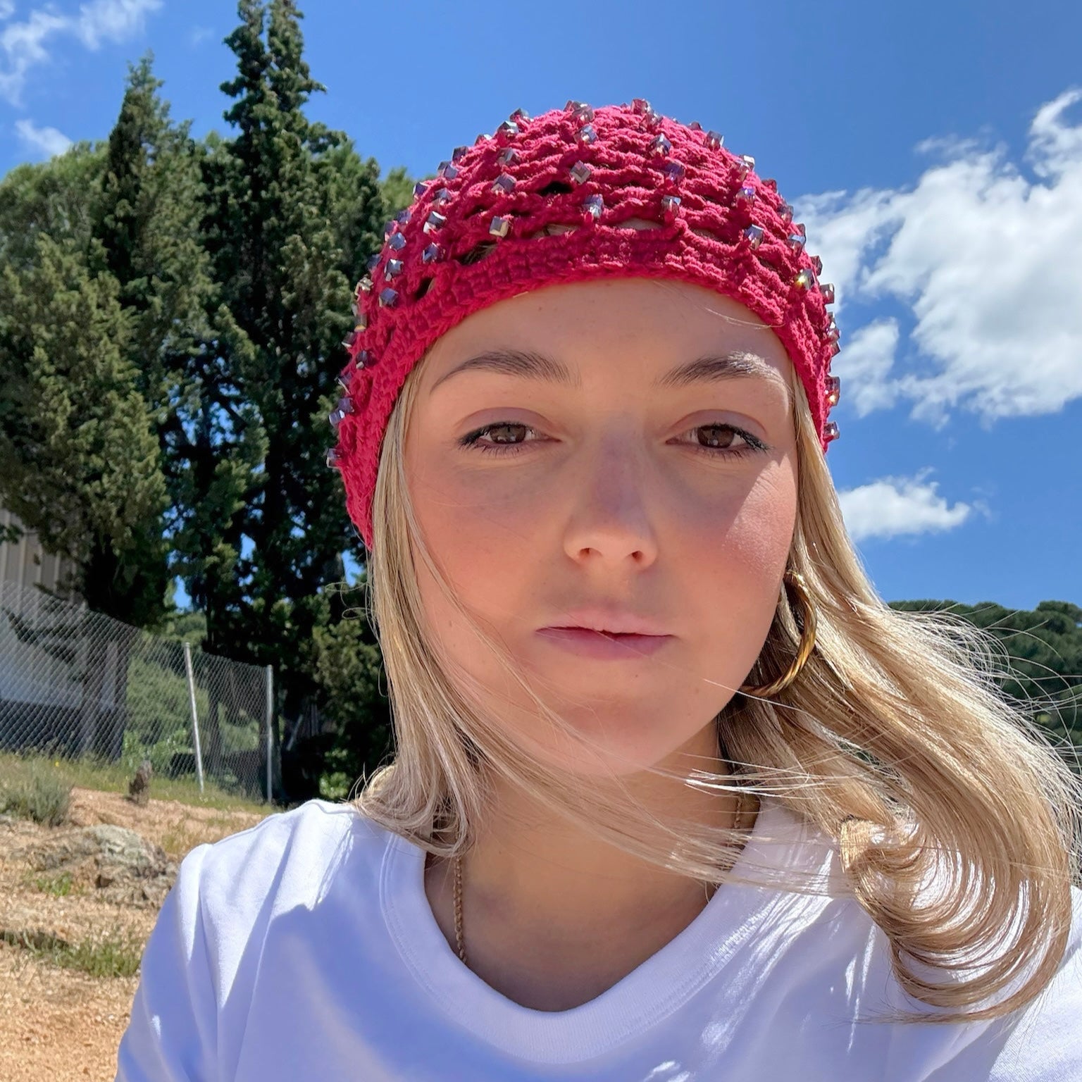 Gorro crochet rojo
