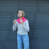 Balaclava punto botones (rosa)