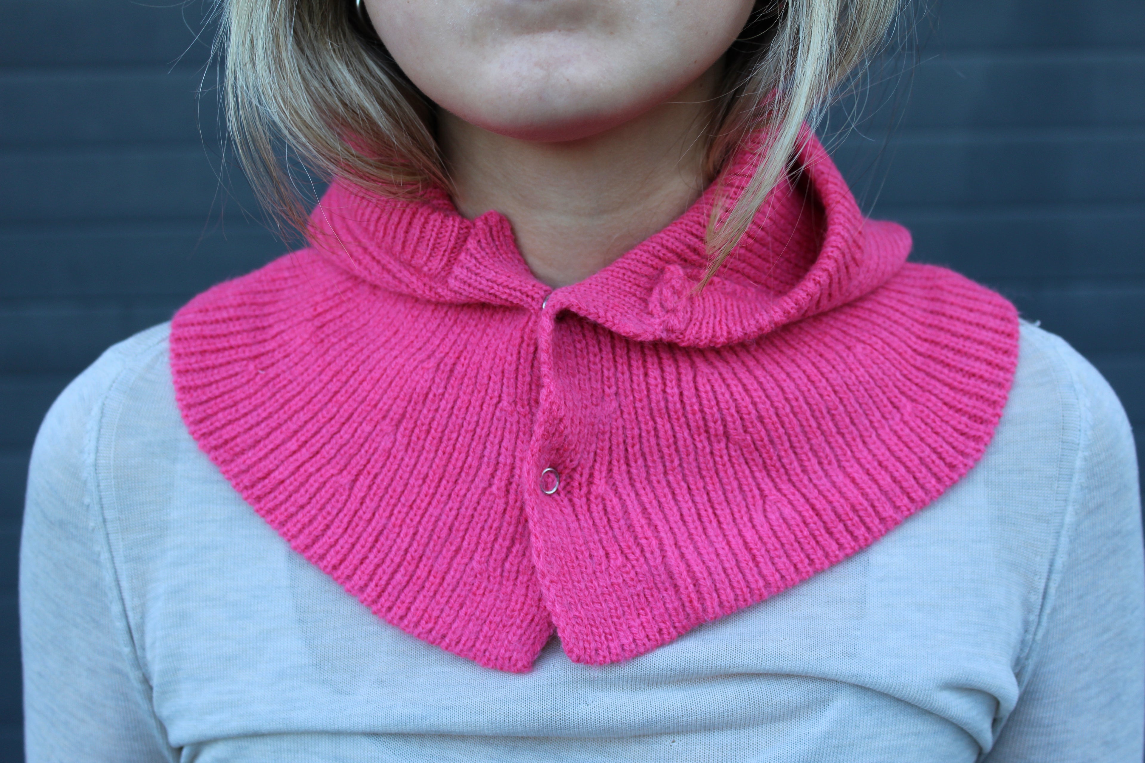 Balaclava punto botones (rosa)