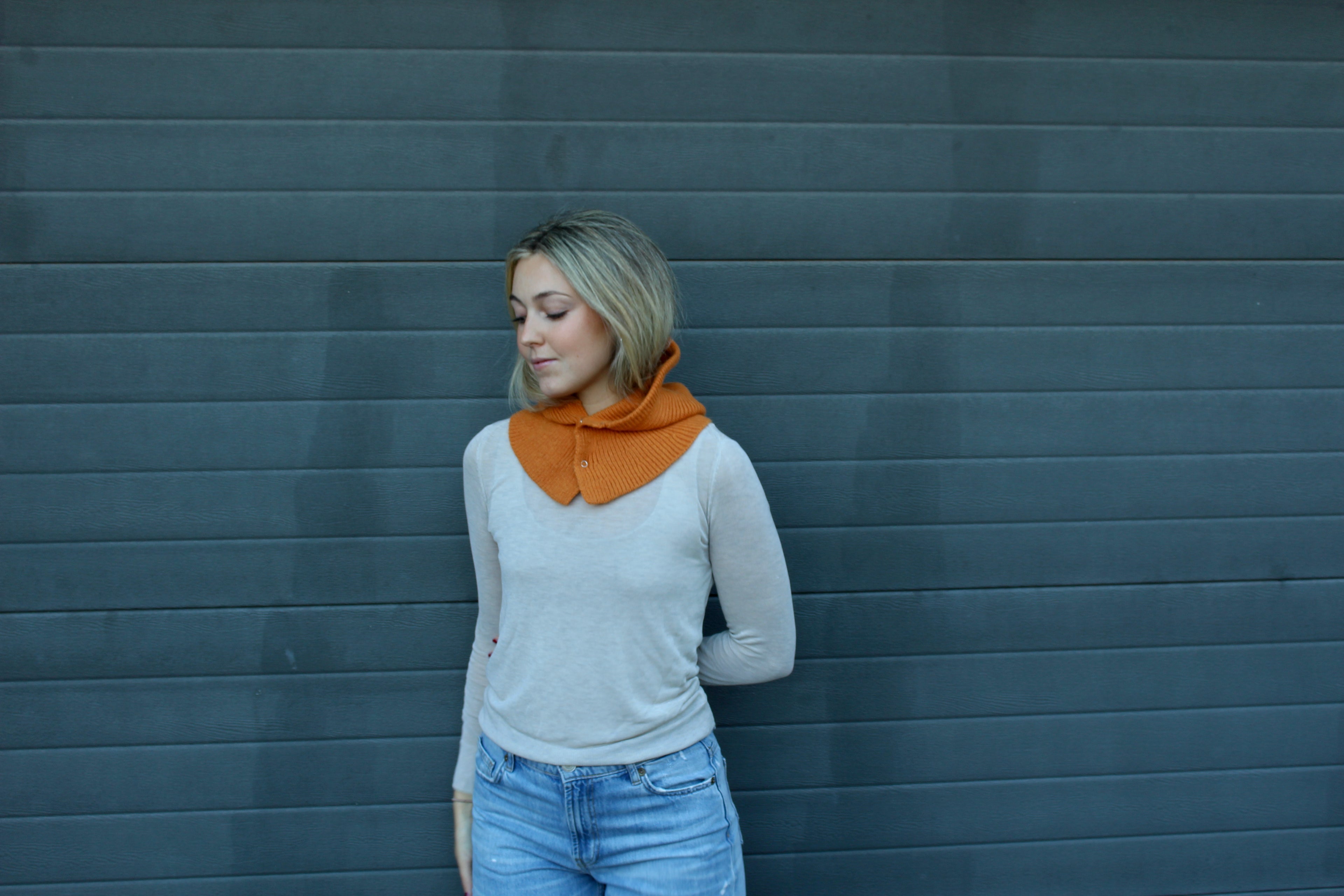 Balaclava punto botones (naranja)