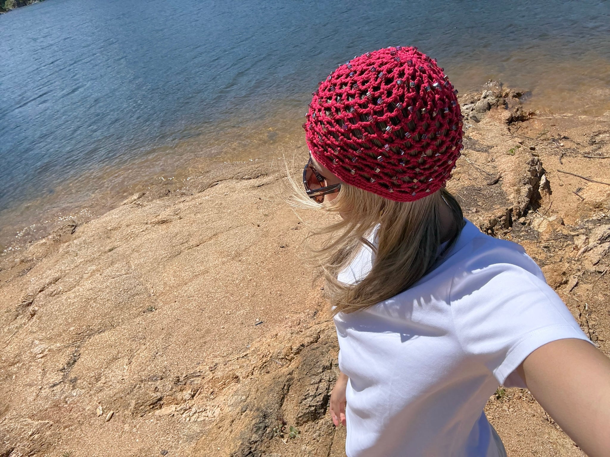 Gorro crochet rojo