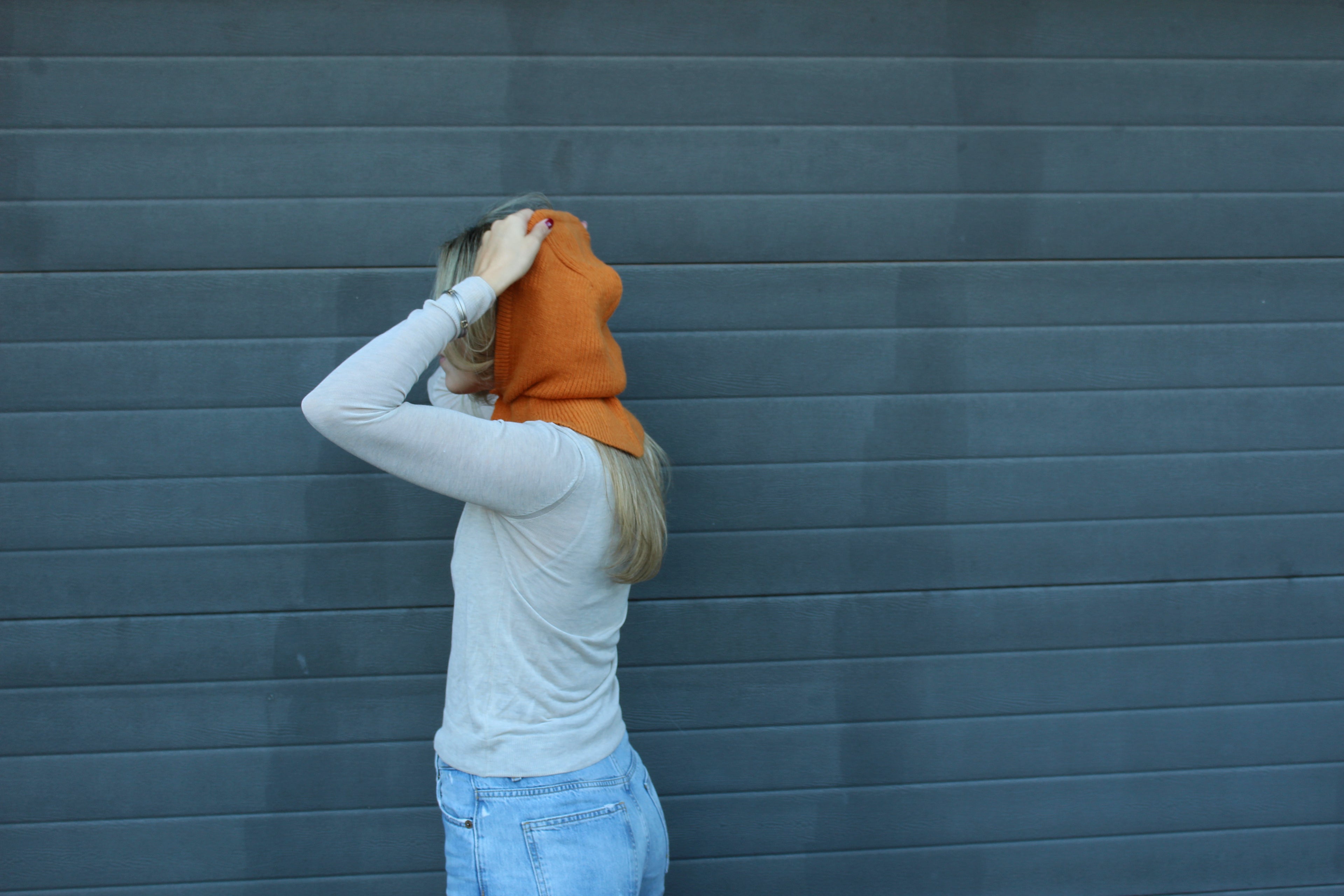 Balaclava punto botones (naranja)