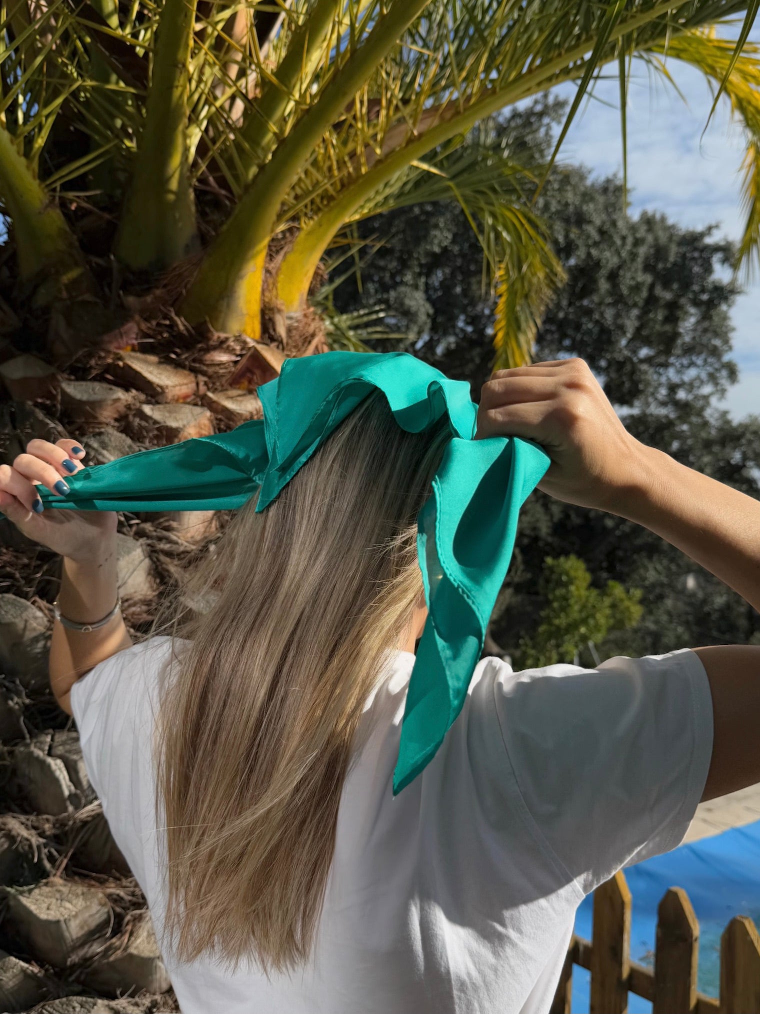 Pañuelo verde cerceta