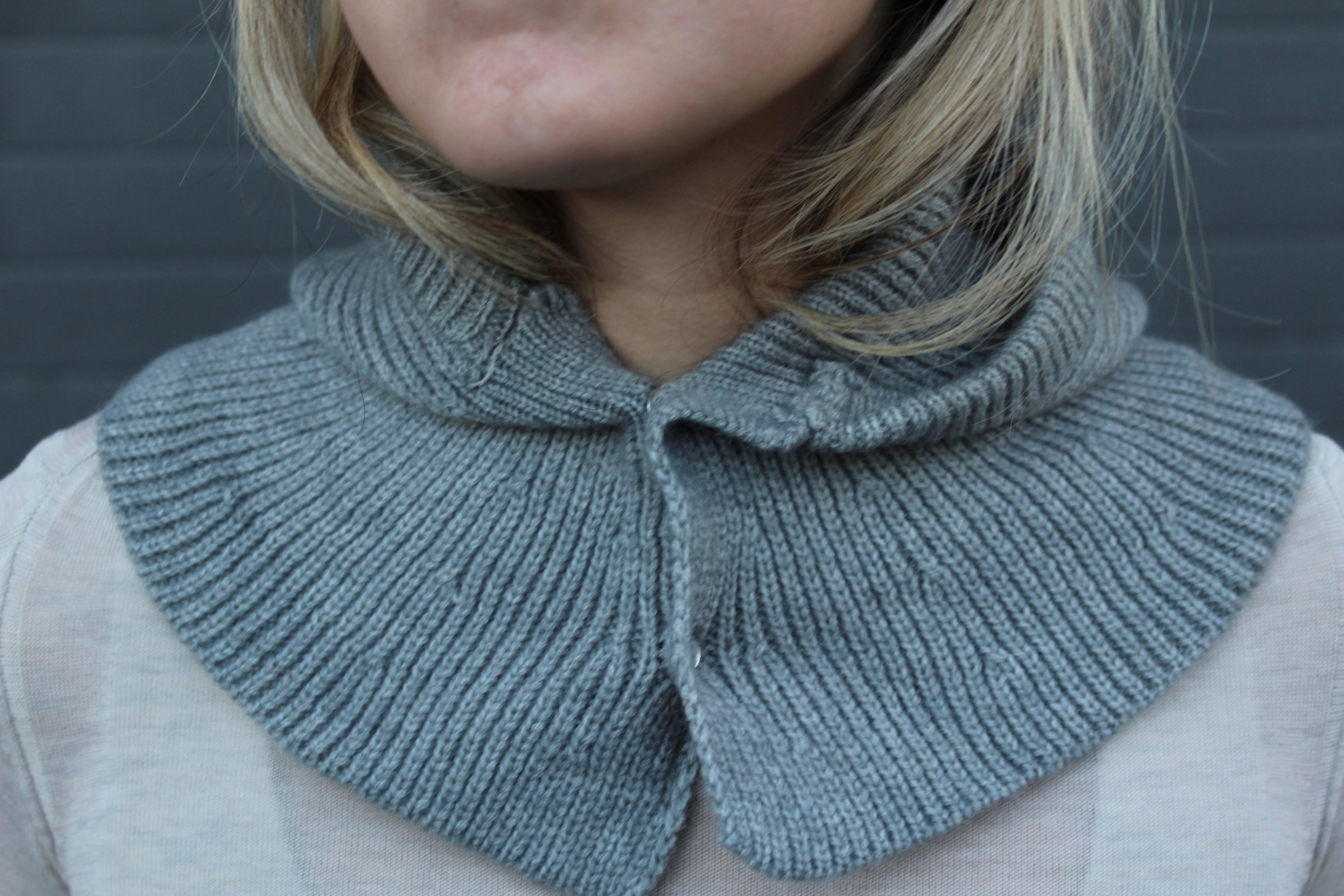 Balaclava punto botones (gris)