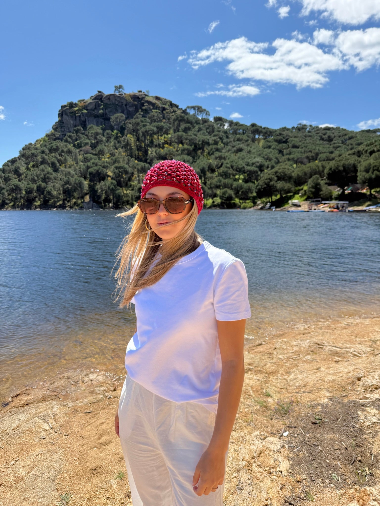 Gorro crochet rojo
