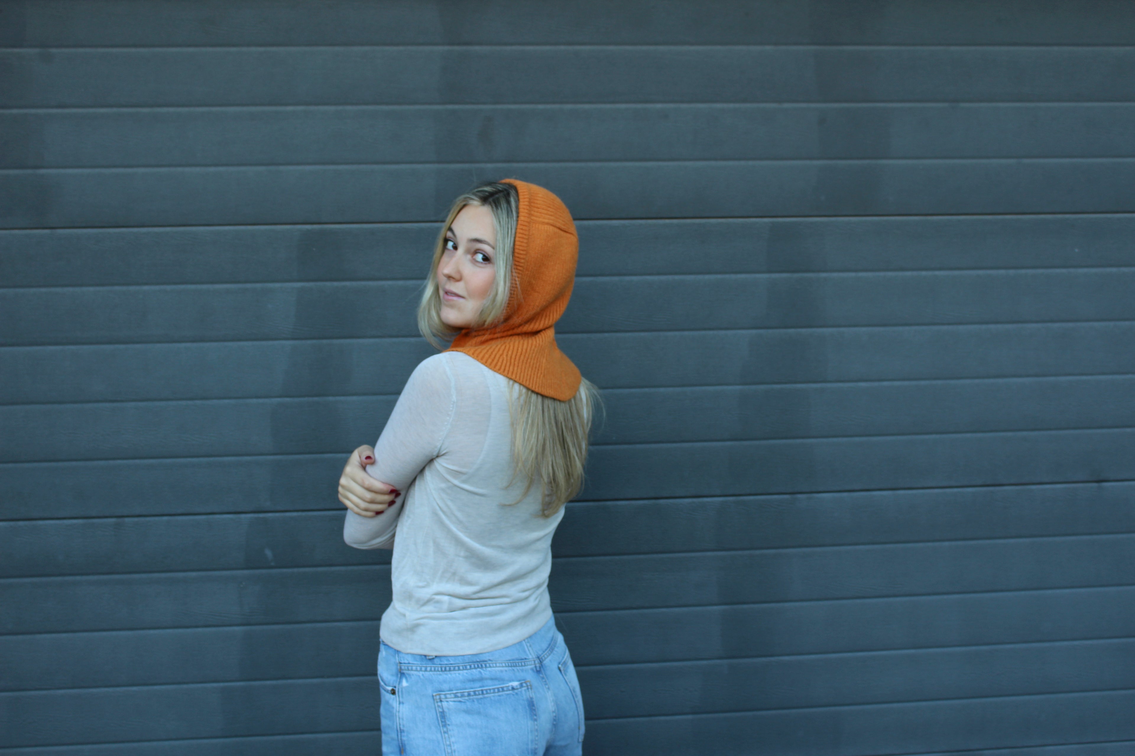 Balaclava punto botones (naranja)